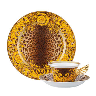 Versace Wild Floralia - filiżanka herbaciana + talerz deserowy 22cm